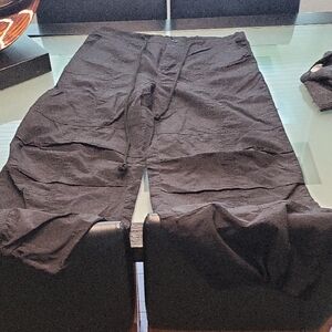 Black Track Pants with Lightweight Cotton Blend